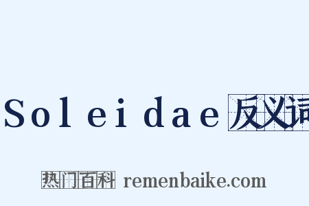 Soleidae反义词是什么意思的图片